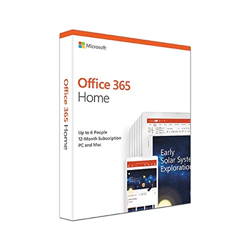 Product Cover Microsoft Office 365 Home for 6 users (Windows/Mac Laptop + tablet) for 12 month/1 Year - (Activation Key Card)