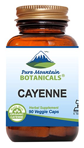 Product Cover Cayenne Pepper Capsules - 90 Kosher Vegan Caps - Now with 500mg Organic Cayenne Pepper Powder