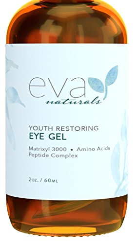 Product Cover Eye Gel - Larger Size 2 oz Bottle - Best Firming Eye Cream Treatment for Dark Circles, Puffy Eyes, Crow's Feet, Fine Lines & Under Eye Wrinkles by Eva Naturals