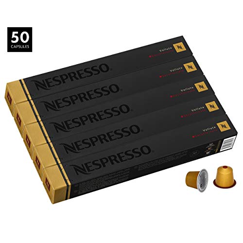 Product Cover Nespresso Capsules OriginalLine, Volluto Decaffeinato Mild Roast Coffee, 50 Count Coffee Pods, Brews 1.35 oz