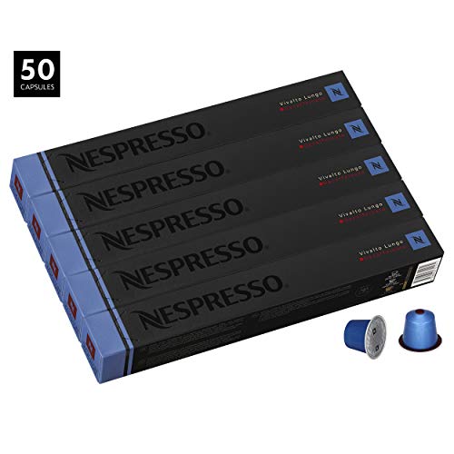 Product Cover Nespresso Capsules OriginalLine , Vivalto Lungo Decaffeinato, Medium Roast Coffee, 50 Count Coffee Pods, Brews 3.7 oz