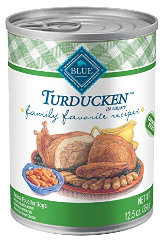 Product Cover Blue Buffalo Family Favorites Natural Adult Wet Dog Food, Turducken 12.5-oz can (Pack of 12)