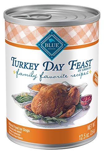 Product Cover Blue Buffalo Family Favorites Grain Free Natural Adult Wet Dog Food, Turkey Day Feast 12.5-oz can (Pack of 12)