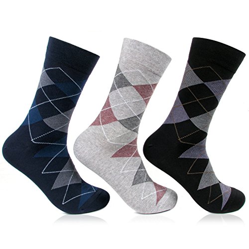 Product Cover Bonjour Men's Formal Argyle Socks (Pack of 3 Pair) (BRO3806-P03_Multicolor)