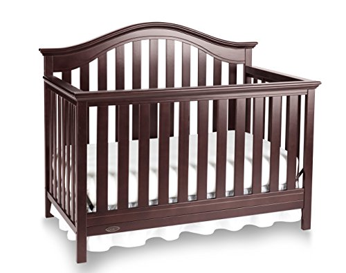 Product Cover Graco Bryson 4-in-1 Convertible Crib, Espresso, Easily Converts to Toddler Bed Day Bed or Full Bed, Three Position Adjustable Height Mattress, Some Assembly Required (Mattress Not Included)
