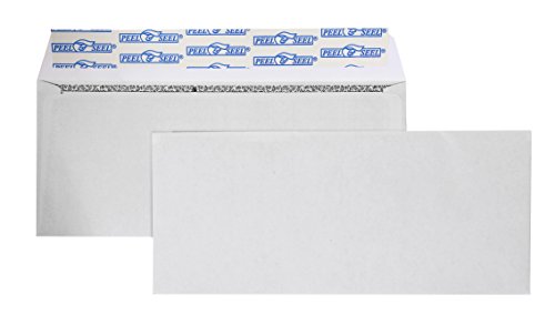 Product Cover #9 Regular Security Tinted Envelopes -Self Sealing 3-7/8x8-7/8-Inch White Envelopes- Peel and Seal Return Business Envelopes (100/Box)