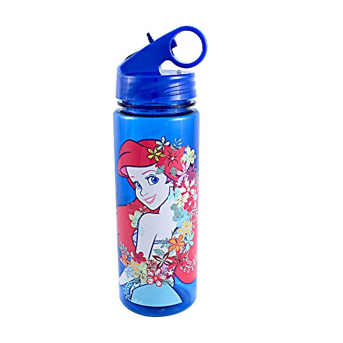 Product Cover Silver Buffalo DQ7564 Disney Princess Little Mermaid Pose Tritan Water Bottle, 20-Ounces
