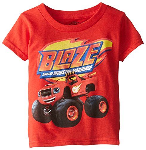 Product Cover Nickelodeon Blaze and the Monster Machines Little Boys' Toddler Short Sleeve T-Shirt, Red, 3T