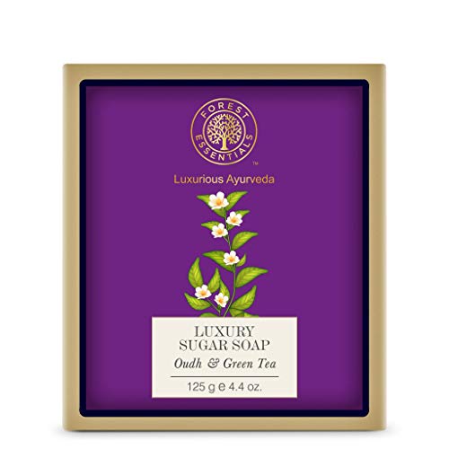Product Cover Forest Essentials Oudh and Green Tea Luxury Sugar Soap, 125g