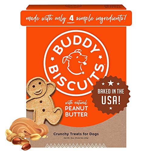Product Cover Buddy Biscuits Oven Baked Treats with Peanut Butter, Whole Grain - 16 oz. - Single Box