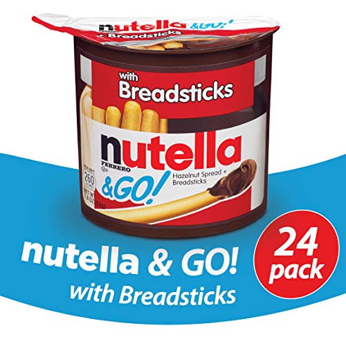 Product Cover Nutella and Go Snack Packs, Chocolate Hazelnut Spread with Breadsticks, 1.8 Ounce, Pack of 24
