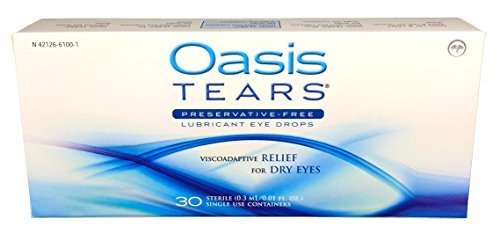 Product Cover Oasis TEARS Lubricant Eye Drops, One 30 Count Box Sterile Disposable Containers, 0.3ml/0.01 fl oz