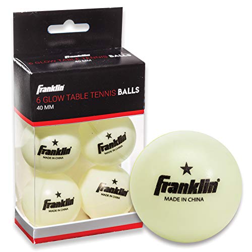 Product Cover Franklin Sports 1 Star GID Table Tennis Balls (Pack of 6), 40 mm