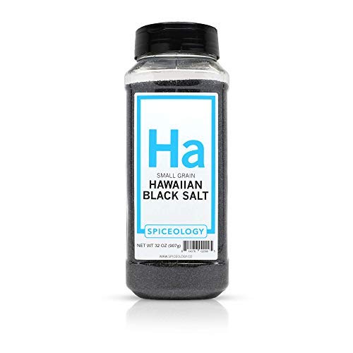 Product Cover Hawaiian Black Sea Salt - Spiceology Culinary Black Finishing Salt - 32 ounces