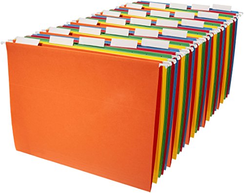 Product Cover AmazonBasics Hanging Organizer File Folders - Letter Size, Assorted Colors, 25-Pack