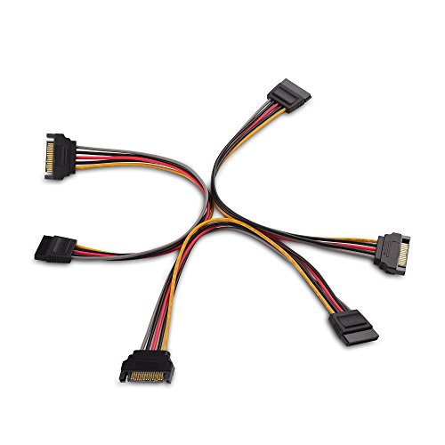 Product Cover Cable Matters 3-Pack 15 Pin SATA Power Extension Cable 8 Inches