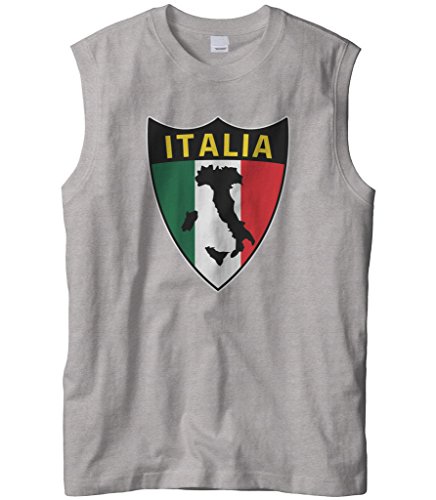 Product Cover Cybertela Men's Italian Italy Italia Shield Flag Sleeveless T-Shirt