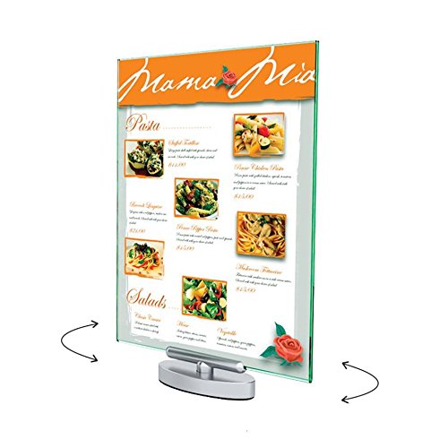 Product Cover Source One Premium 5 x 7 Swivel/Revolving Clear Sign Holder Menu Holder Ad Frame (S1-691490)