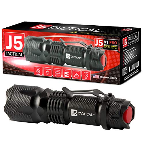 Product Cover J5 Tactical V1-PRO Flashlight - The Original 300 Lumen Ultra Bright, LED Mini 3 Mode Flashlight
