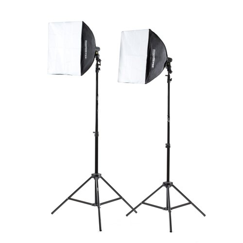 Product Cover Fovitec - 2-Light 1000W Fluorescent Lighting Kit for Photo & Video with 20
