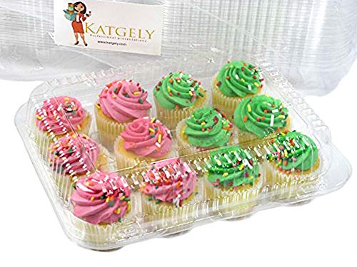 Product Cover Katgely Mini Cupcake Container for Dozen Mini Cupcakes (Pack of 50)