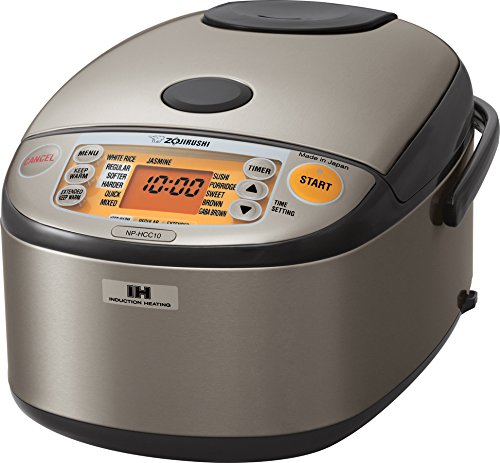 Product Cover Zojirushi NP-HCC10XH Induction Heating System Rice Cooker and Warmer, 1 L, Stainless Dark Gray