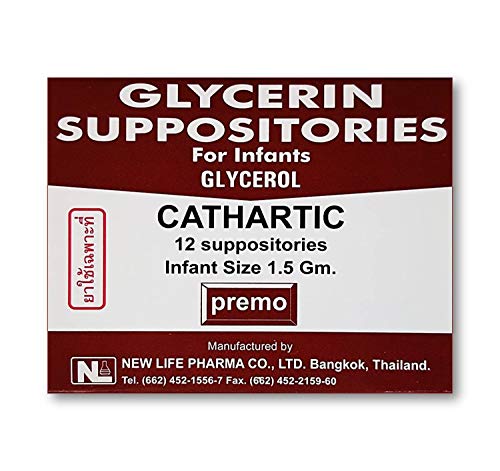 Product Cover Glycerin Suppositories (Infant size 1.5 Gm. X 12 Suppo in foils) Convenient with no-mess applicators for Infant and Predriatric Occasional Laxative Apply In a newborn