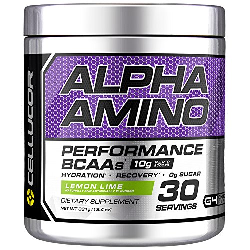 Product Cover Cellucor Alpha Amino EAA & BCAA Recovery Powder, Essential & Branched Chain Amino Acids Supplement, Lemon Lime, 30 Servings