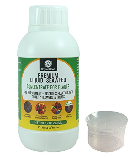 Product Cover OrganicDews Liquid Seaweed Concentrate for Plants 250 ml with Measuring Cup 25 ml