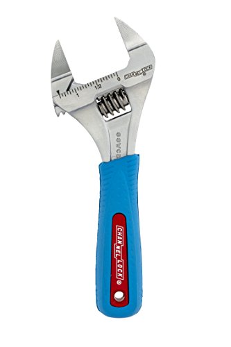 Product Cover Channellock 6SWCB Slim Jaw 6-Inch WideAzz Adjustable Wrench | 1.34-Inch Jaw Capacity | Precise Design Grips in Tight Spaces | Measurement Scales for Easy Sizing of Diameters | CODE BLUE Comfort Grip