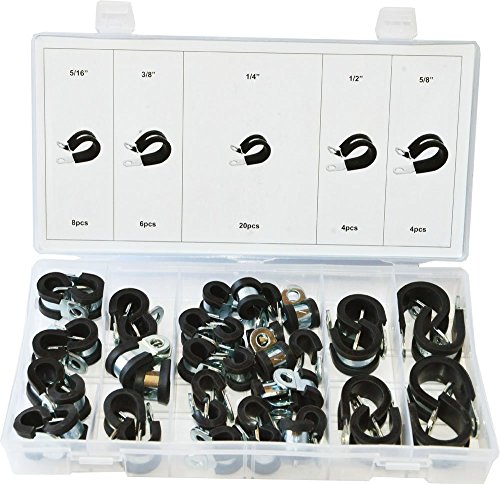 Product Cover Swordfish 32290 Rubber Insulated Adel Clamp Assortment, 42 Piece