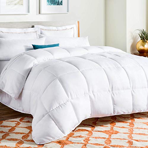 Product Cover LINENSPA All-Season White Down Alternative Quilted Comforter - Corner Duvet Tabs - Hypoallergenic - Plush Microfiber Fill - Machine Washable - Duvet Insert or Stand-Alone Comforter - Twin