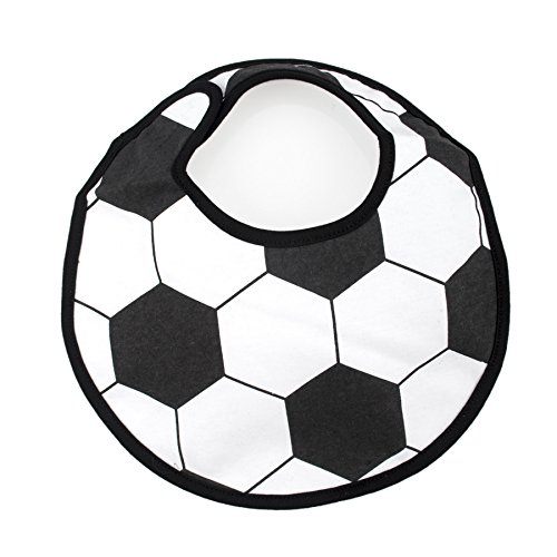 Product Cover GOGO Baby Boy Sports Ball Bibs, Cute Ball Bib, 1 Pc, Adjustable Closure, 3 Layers Water Resistant Bib, Soccer, Basketball-Soccer
