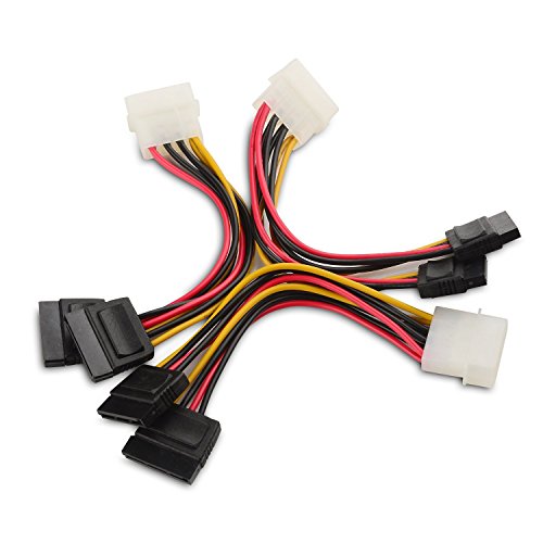 Product Cover Cable Matters 3-Pack 4 Pin Molex to Dual SATA Power Y-Cable Adapter- 6 Inches