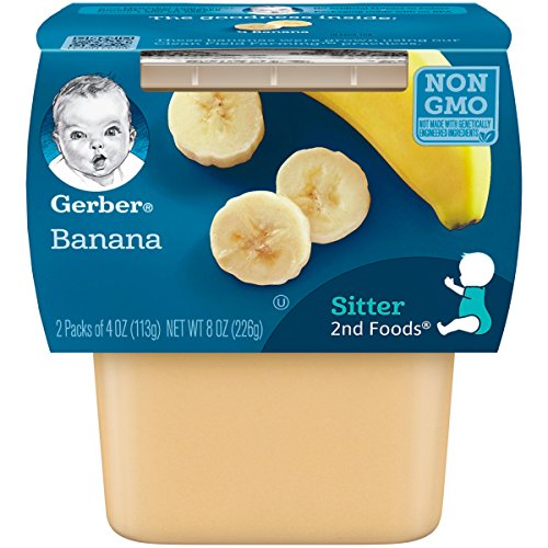 Product Cover Gerber 2nd Foods Bananas, 4 Ounce Tubs, 2 Count (Pack of 8)
