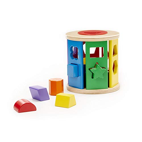 Product Cover Melissa & Doug Match & Roll Shape-Sorter (Classic Wooden Toy, Sturdy Wooden Construction, Great Gift for Girls and Boys - Best for Babies and Toddlers, 12 Month Olds, 1 and 2 Year Olds))