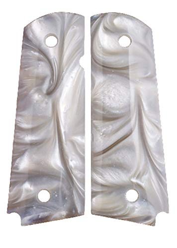 Product Cover Premium Gun Grips 1911 Pearl Colt Gov. & Clones Taurus, S&W, Springfield, Rock Island Mother of Pearl Full Size
