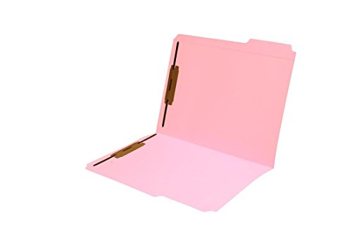 Product Cover 11 pt Pink Folders, 1/3 Cut Top Tab - Assorted, Letter Size, Fastener Pos #1 and #3 (Box of 50)