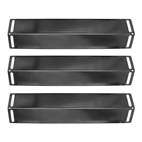 Product Cover Hongso Gas Grill Porcelain Steel Heat Plate Shield Replacement for Grillware, Uniflame, Charbroil and Others, 16 1/2 Inch 3-Pack, (PPB151)