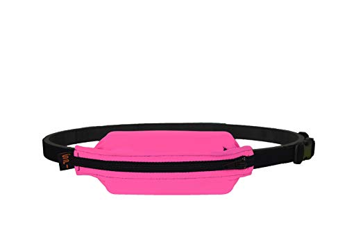 Product Cover SPIbelt Kids No-Bounce Belt with Hole for Insulin Pump, Medical Devices or Headphones for Active Kids! (Hot Pink with Black Zipper)