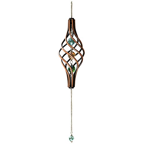 Product Cover Bits and Pieces - Copper Toned Wind Ornament - Unique Outdoor Lawn and Garden Décor - Weather-Resistant Metal Wind Sculpture Wind Spinner