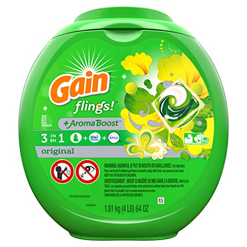 Product Cover Gain flings! Liquid Laundry Detergent Pacs, Original, 81 Count