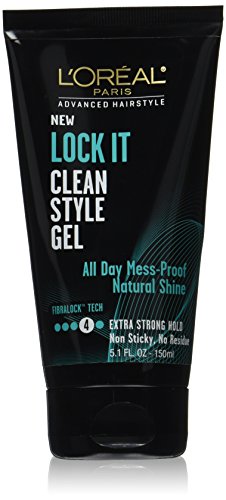 Product Cover L'Oreal Paris Hair Care Advanced Hairstyle Lock It Clean Style Gel, 5.1 Fluid Ounce