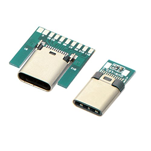 Product Cover CY DIY 24pin USB 3.1 Type C Male & Female Plug & Socket Connector SMT Type with PC Board 1 Set ...