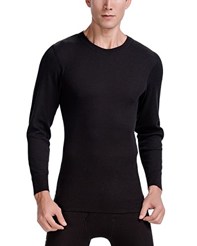 Product Cover CYZ Men's Thermal Long Sleeve Crew Top-Black-L