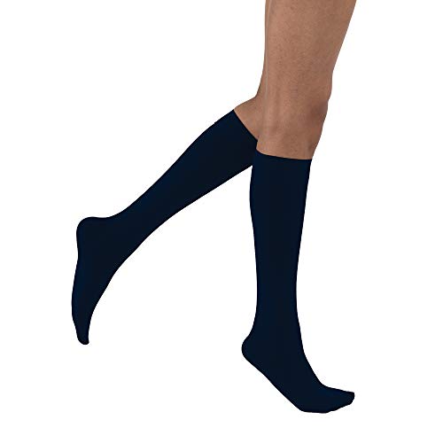 Product Cover JOBST Opaque Knee High 15-20 mmHg Compression Stockings, Closed Toe, Small, Midnight Navy