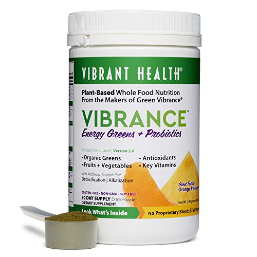 Product Cover Vibrant Health - Vibrance Orange Pineapple, Plant-based Whole Food Nutrition Made with Organic Ingredients, 30 Servings