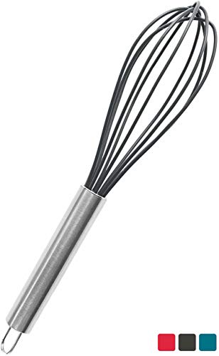 Product Cover StarPack Basics Silicone Whisk, High Heat Resistant to 480°F, Non-Stick Safe Silicone Whisk (Gray Black)
