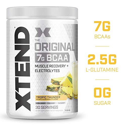 Product Cover XTEND Original BCAA Powder Tropic Thunder, Sugar Free Post Workout Muscle Recovery Drink with Amino Acids, 7g BCAAs for Men & Women, 30 Servings, 15.1 Oz