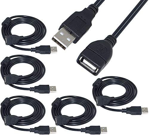 Product Cover SaiTech IT (5 Pack) Speed USB 2.0 Extension Cable 480Mbps Male A to Female A for Laptop/PC/Printers - 3.9 Feet - 1.2M